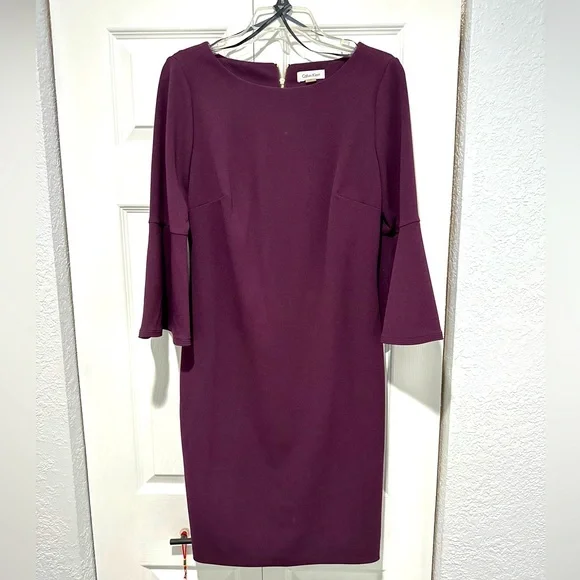 Calvin Klein purple dress with flowy sleeves Calvin Klein purple dress with flowy sleeves